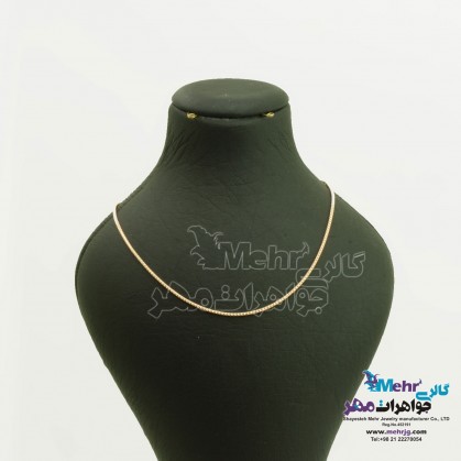 Gold chain - woven design length 45 cm-MM1637